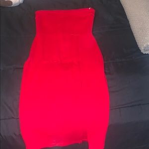 Red Dress with Slit